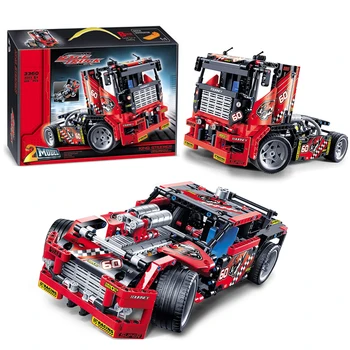 Decool 3360 Lepin Race Truck bouwstenen blokken nieuwjaar Gift Speelgoed voor kinderen jongens Model Auto Bela 8041