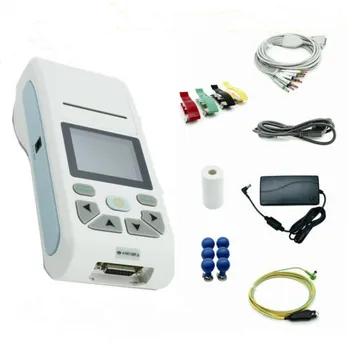 2.83 ''LCD ECG90A Handheld 12-lead ECG Elektrocardiograaf Draagbare ECG Machine Verbinden met PC door USB2.0
