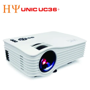 Unic uc36 + projector volledige kleur 1080 p 130-inch screen draagbare multimedia led projector met hd av usb remote voor notebook