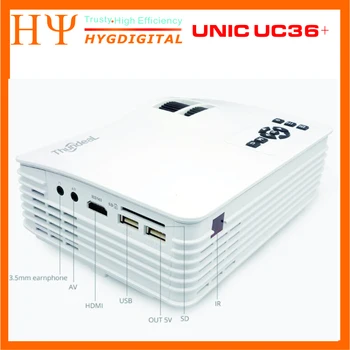 Unic uc36 + projector volledige kleur 1080 p 130-inch screen draagbare multimedia led projector met hd av usb remote voor notebook