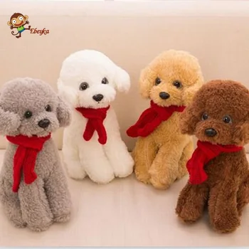 30 cm Sjaal Tactiek hond knuffel poedel hond pop simulatie high-end Voor Kinderen Gift Kids Toys