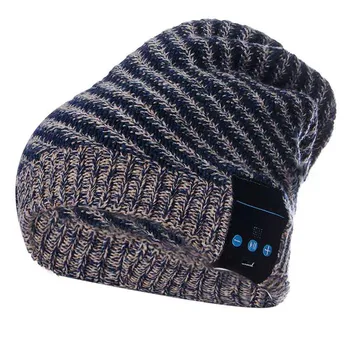 20 stks/partij bluetooth hoofdtelefoon oortelefoon hoed voor iphone samsung android telefoons mannen vrouwen winter outdoor sport bluetooth muziek cap