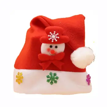 Nieuw Hot Unisex Kinderen Rode Kerst Vakantie Xmas Caps Mode Stralende Paillette Print Santa Geschenken Vakantie Kostuums Oc31