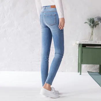 INMAN vrouwen 2017 Lente Wassen Stonewash match jeans Skinny broek broek G