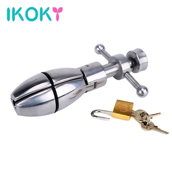 IKOKY Openable Anale Pluggen Met Lock Heavy Anus Kralen Sex speelgoed voor Mannen Gay Volwassen Producten Metalen Rvs Butt Plug