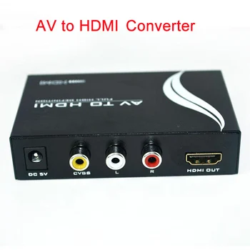 Nieuwe mini composiet av cvbs rca naar hdmi video converter hdmi adapter 720 p 1080 p