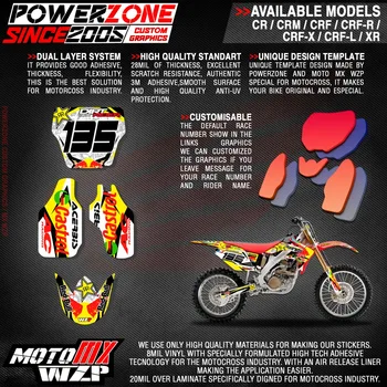 Aanpassen Team Grafische & Achtergronden Decals 3 M Stickers Voor CR CRF 125 250 450 R X L 2002-2017 Motorfiets MX Racing Enduro