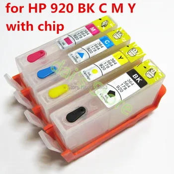 10 set voor hp 920 920xl navulbare inkt cartridge voor hp officejet 6000 6500 6500a 7000 7500 7500a printer met chip