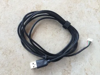 1 st gloednieuwe originele USB muis kabel Muizen Lijn voor logitech G600 Vervanging Slangenhuid Buitenste Gevlochten draad met 1 st muis voeten
