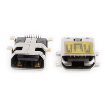 Hoge Kwaliteit 10 Stks Vrouwelijke Mini USB Type B 10 Pin SMT SMD Mount Jack Connector