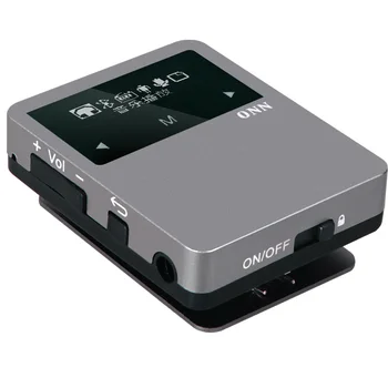 Nieuwe Mini Clip Bluetooth Sport Mp3-speler Metalen OLED Touchscreen 8 GB met FM Stappenteller APE Flac Lossless Muziek speler