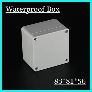 (1 stuk/partij) 83*81*56mm Grey ABS Plastic IP65 Waterdichte Behuizing PVC Junction Box Elektronische Project Instrument Case