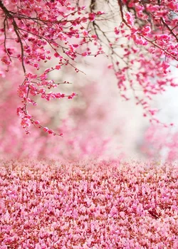 Roze romantische plum blossom anticrease wasbare fleece fotografie achtergrond voor fotografische achtergronden props s-982-a