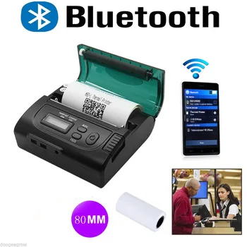 Nieuwste 80mm Bluetooth Draadloze Mini Pocket Thermische Printer voor Android IOS