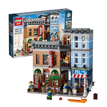 2016 LEPIN 15011 2262 Stks Schepper Stad Straat Detective's Office Model Building Kit Blokken Bricks Compatibel Speelgoed 10246