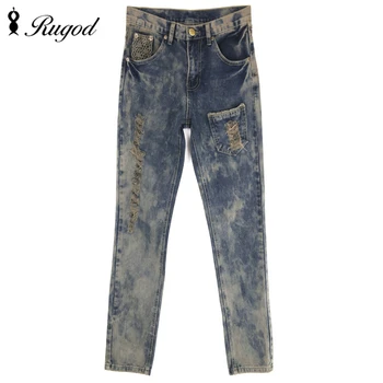 Hot Koop vrouwen Ripped Jeans Fashion Boyfriend Jeans Vrouw Vintage Gat Denim Broek Plus Size Broek Hoge Kwaliteit