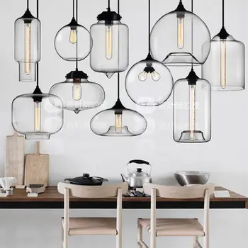 2017 Restaurant Bar Creatieve Hanglampen Cafe Nordic Minimalistische clear Glazen Trap suspension Lamp indoor 90-260 V verlichting