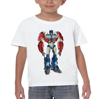 Transformers Print Shirt Jongens Kleding Zomer 2017 Merk T-shirt Kinderen Jongen Autobots Patroon T-Shirt Voor Kids 2-13 T ETM-R2063