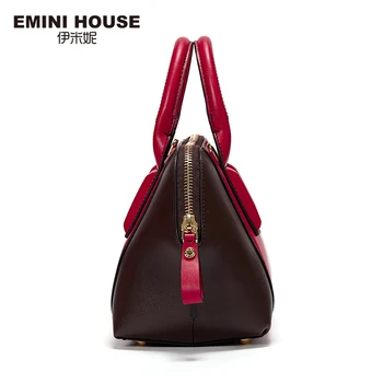 Emini house mode shell tas split lederen schoudertassen luxe handtassen multicolor vrouwen tassen designer vrouwen messenger bags