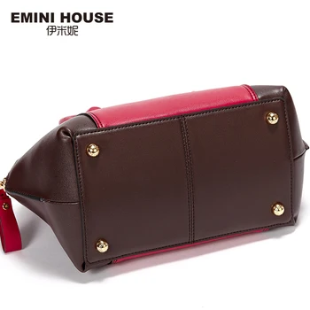 Emini house mode shell tas split lederen schoudertassen luxe handtassen multicolor vrouwen tassen designer vrouwen messenger bags
