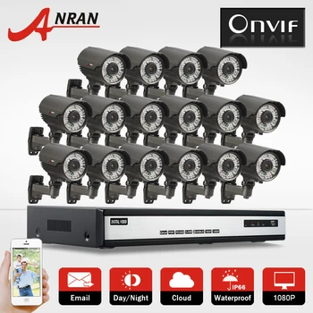 6 TB HDD 16CH NVR Beveiliging CCTV Kit Onvif 2.0MP 1080 P HD COMS Sensor 25fps Outdoor Varifocale 2.8-12mm Lens 78IR Netwerk IP Camera
