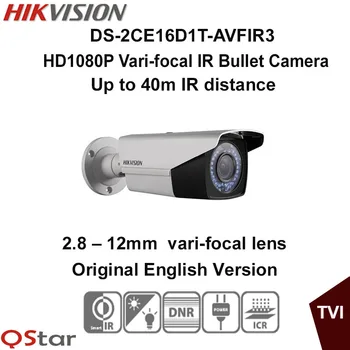 Hikvision originele engels versie ds-2ce16d1t-avfir3 hd1080p varifocale ir bullet camera 2mp 2.8-12mm 40 m ir cctv camera