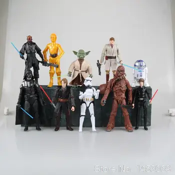 Star wars yoda darth vader obi-wan stormtrooper C-3PO pvc actiefiguren collectible model toys 10 stks/set KT1649