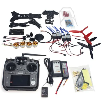 Volledige Set RC Drone Quadrocopter 4-axis Vliegtuigen Kit 300 H 300mm Frame 6 M GPS APM 2.8 Flight Control AT10 Zender F11859-E