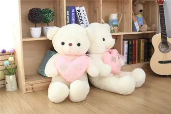 90 cm Nieuwe stijl echtgenoot vrouw Hart beer knuffels Liefhebbers beer doek pop Valentines Gift verjaardag Huwelijksgeschenk