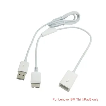 Micro usb 3.0 otg host flash disk kabel met usb power voor ibm lenovo thinkpad 8 tablet t8 wit, gratis verzending + volgnummer