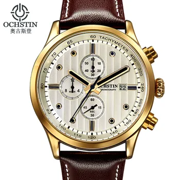 Ochstin mannen horloges topmerk luxe waterdichte sport quartz chronograaf mannen business polshorloge klok mannelijke hodinky