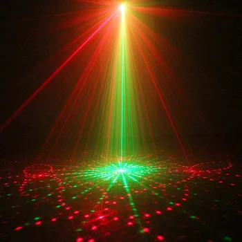 Dj disco licht led laser podiumverlichting rg 96 patronen rood groene mini laser projector 3 w led blauw licht effect show party lichten