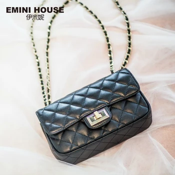 Emini house diamant rooster lederen schoudertas vrouwen messenger bags luxe modeketen tas mini crossbody tassen