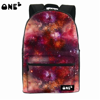 ONE2 ontwerp rode galaxy sky night china geleverd school laptop rugzak voor tieners meisjes jongens