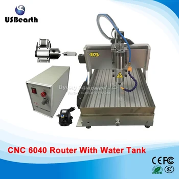 USB CNC Freesmachine 6040 1500 CNC Spindel Houtsnijwerk Machine Met Water Tank, gratis Belasting Naar Rusland