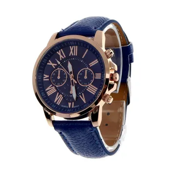 Fabulous hot koop analoge quartz faux lederen mooie Romeinse cijfer horloge vrouwen relogio horloges relojes mujer 2017