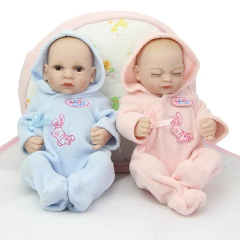 Twins Levensechte Pasgeboren Poppen Full Siliconen Vinyl 11 Inch Meisje En Jongen Babies Mini Alive Pop Speelgoed Kinderen Kerstcadeau