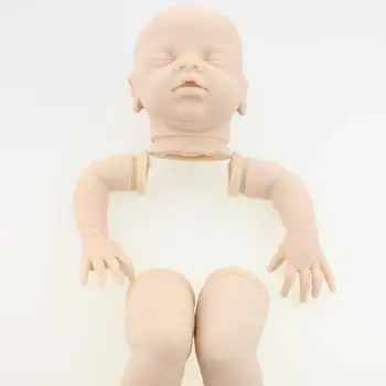 22 Inch Silicone Reborn Doll Kits Pasgeboren Baby Pop Hoofd Accessoires Hoofd 3/4 Armen en Benen Voor Reborn Poppen Accessoires