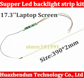 5 STKS 390mm 17.3 ''Verstelbare helderheid led backlight strip kit, Update 17.3inch-brede laptop LCD ccfl led-achtergrondverlichting
