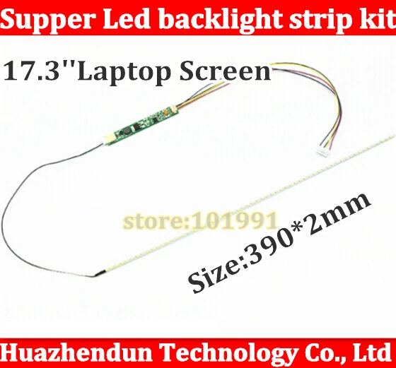 5 STKS 390mm 17.3 ''Verstelbare helderheid led backlight strip kit, Update 17.3inch-brede laptop LCD ccfl led-achtergrondverlichting