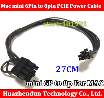 50 stks Mac Pro/G5 Mini 6Pin Male naar PCI 8Pin Mannelijke 27 CM voor Videokaart Power Extension kabel 18AWG