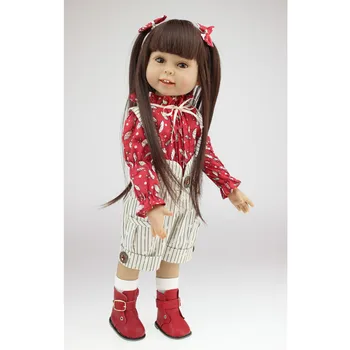 Groothandel aangekomen amerikaanse 18 inch meisje pop handgemaakte realistische leuke prinses toys met lange haar lachend meisje poppen