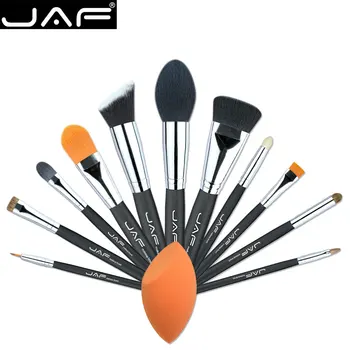 Jaf j1209myz-b professionele cosmetische tool set up kwasten kit met rits geval voor vrouwen schoonheid