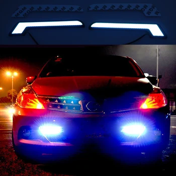 2 stks/partij Nieuwe Led DRL L Shape 12 V Xenon Wit ijsblauw LED COB Car Auto LED DRL Driving Dagrijverlichting BJ