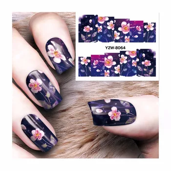 FWC Nieuwe Fashion Chic Patroon DIY Water Transfer Nail Art Stickers Decals Wraps Salon Beauty Manicure Styling Tool 8064