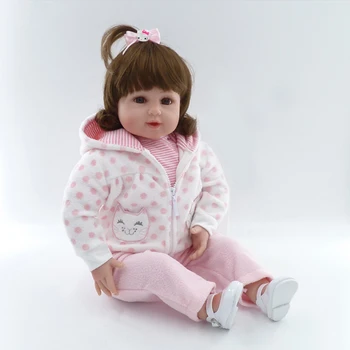 Hoge kwaliteit realistische poppen gevulde toys levensechte bedtime toys voor babies meisje zachte katoenen reborn baby mode poppen