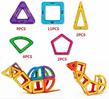 Magnetische Bouwstenen Dier Designer Constructie Speelgoed Plastic 29 stks/partij Magneet Creëren Blokken Educatief Speelgoed Voor Kids Gift