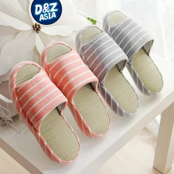 Millffy Japanse linnen paar slippers thuis vloermat bodem ventilatie slippers zomer indoor slippers voor gasten