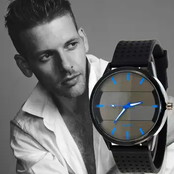 Mode Herenhorloge 2017 Luxe Merk Horloges mannen Casual Horloge Stereo Oppervlak Siliconen Horloge