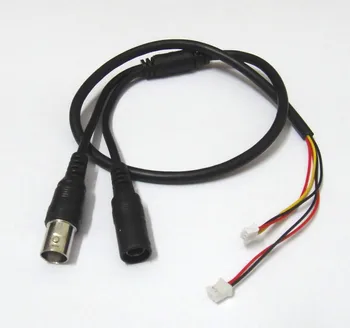 2 stks 60 cm Power Video Kabel BNC & DC Connector naar Stripped draad cctv end kabel met Terminals voor PCB Board CCTV Camera